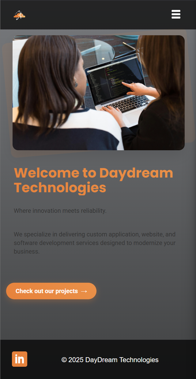 DayDream Website Screenshot