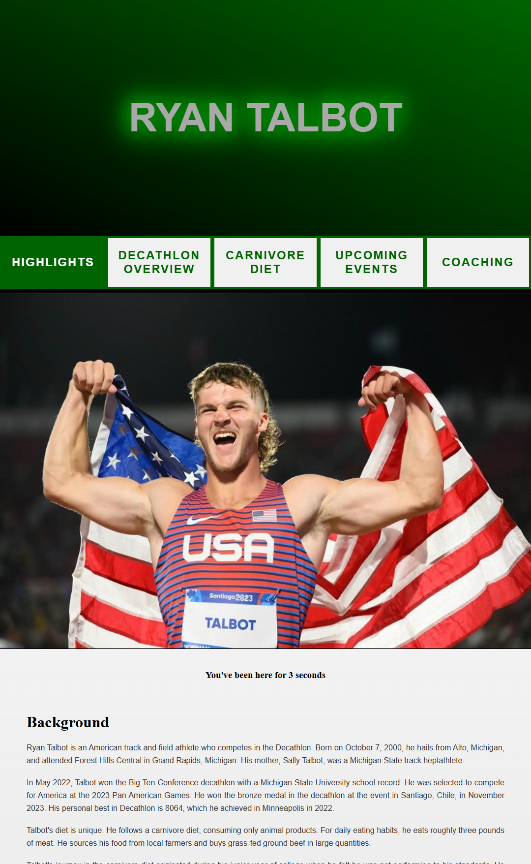 Ryan Talbot Website Screenshot